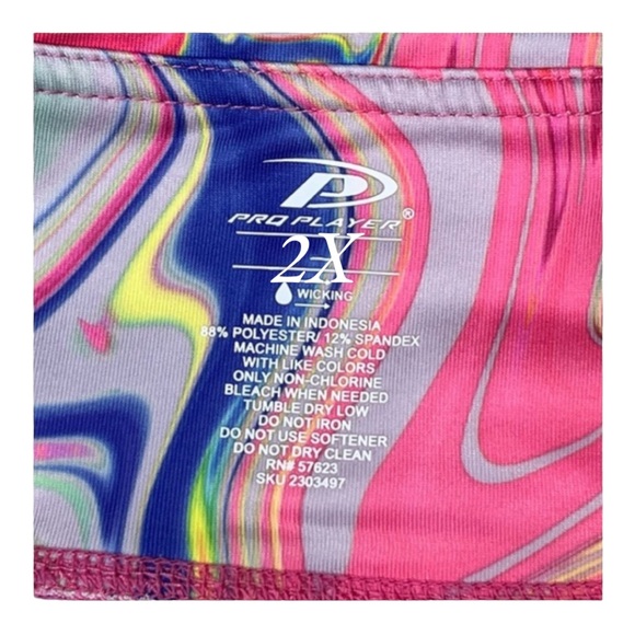 New Pro Player Marble Swirl Leggings 2X Pockets - Picture 4 of 5